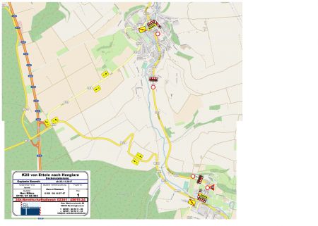 Kreisstraße 20 von Etteln nach Henglardn ab Donnerstag 2. November voll gesperrt Kreisstraße 20 von Etteln nach Henglardn ab Donnerstag 2. November voll gesperrt